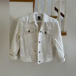 Gap 100% Cotton White Denim Jacket